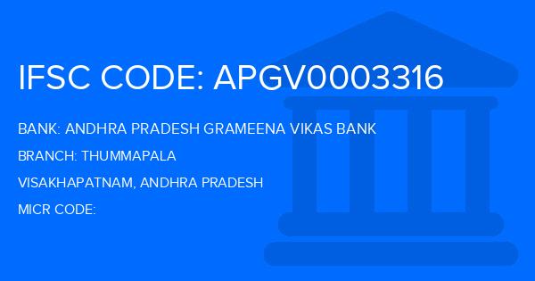 Andhra Pradesh Grameena Vikas Bank (APGVB) Thummapala Branch IFSC Code