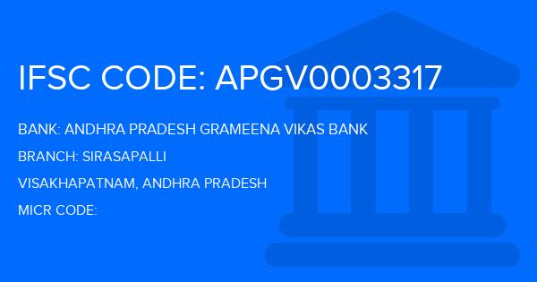 Andhra Pradesh Grameena Vikas Bank (APGVB) Sirasapalli Branch IFSC Code