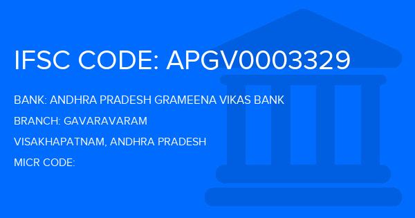 Andhra Pradesh Grameena Vikas Bank (APGVB) Gavaravaram Branch IFSC Code