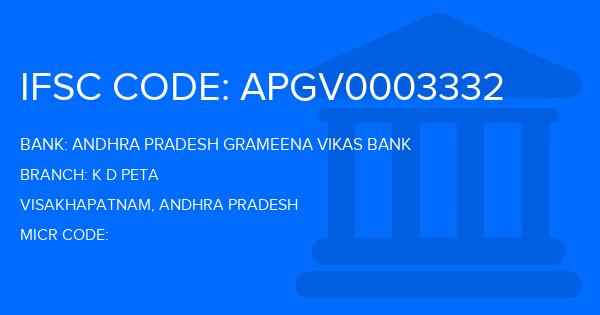 Andhra Pradesh Grameena Vikas Bank (APGVB) K D Peta Branch IFSC Code