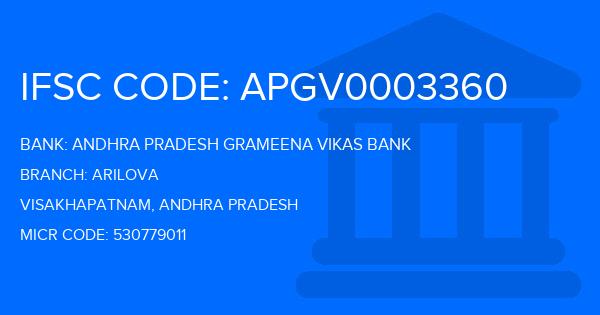 Andhra Pradesh Grameena Vikas Bank (APGVB) Arilova Branch IFSC Code