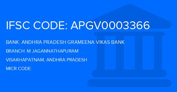 Andhra Pradesh Grameena Vikas Bank (APGVB) M Jagannathapuram Branch IFSC Code