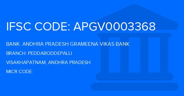 Andhra Pradesh Grameena Vikas Bank (APGVB) Peddaboddepalli Branch IFSC Code