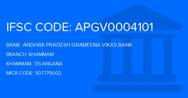 Andhra Pradesh Grameena Vikas Bank (APGVB) Khammam Branch IFSC Code