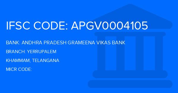 Andhra Pradesh Grameena Vikas Bank (APGVB) Yerrupalem Branch IFSC Code