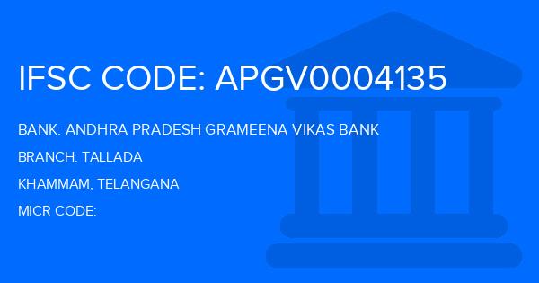Andhra Pradesh Grameena Vikas Bank (APGVB) Tallada Branch IFSC Code
