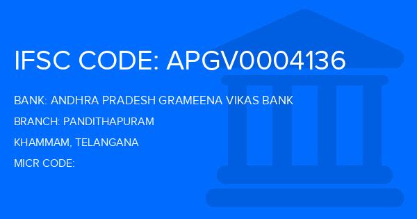 Andhra Pradesh Grameena Vikas Bank (APGVB) Pandithapuram Branch IFSC Code