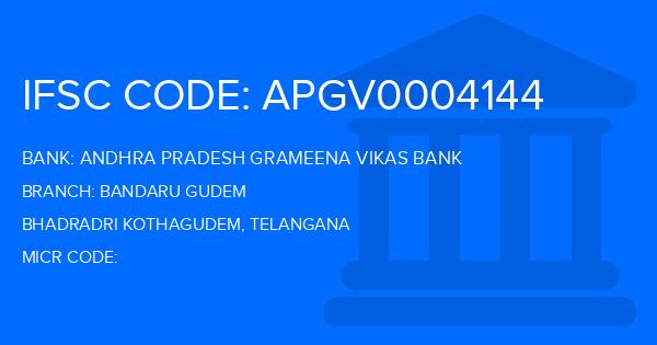 Andhra Pradesh Grameena Vikas Bank (APGVB) Bandaru Gudem Branch IFSC Code