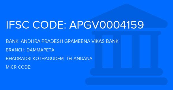 Andhra Pradesh Grameena Vikas Bank (APGVB) Dammapeta Branch IFSC Code