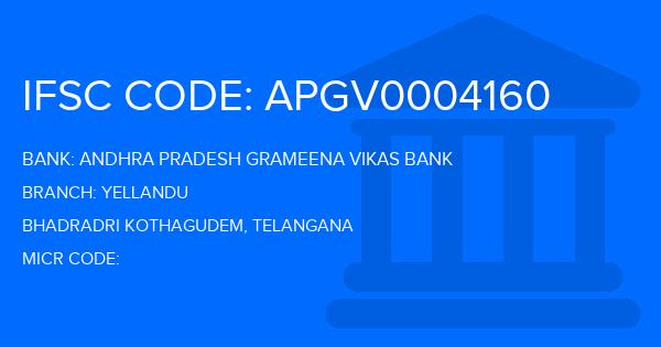 Andhra Pradesh Grameena Vikas Bank (APGVB) Yellandu Branch IFSC Code