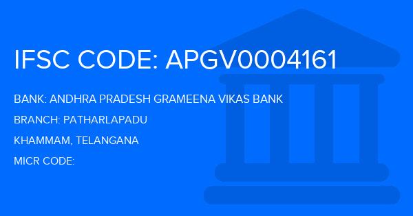 Andhra Pradesh Grameena Vikas Bank (APGVB) Patharlapadu Branch IFSC Code