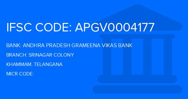 Andhra Pradesh Grameena Vikas Bank (APGVB) Srinagar Colony Branch IFSC Code