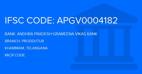 Andhra Pradesh Grameena Vikas Bank (APGVB) Proddutur Branch IFSC Code