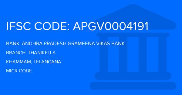 Andhra Pradesh Grameena Vikas Bank (APGVB) Thanikella Branch IFSC Code