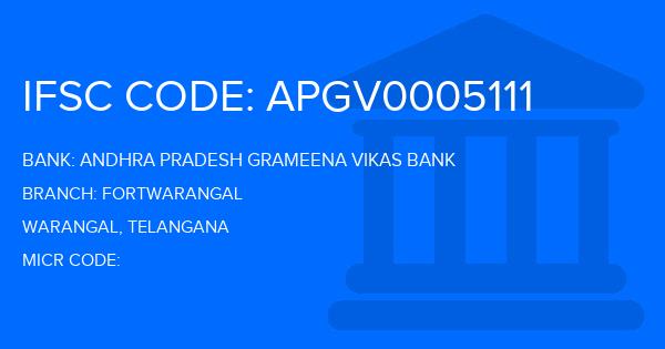 Andhra Pradesh Grameena Vikas Bank (APGVB) Fortwarangal Branch IFSC Code