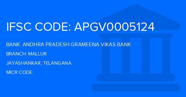 Andhra Pradesh Grameena Vikas Bank (APGVB) Mallur Branch IFSC Code