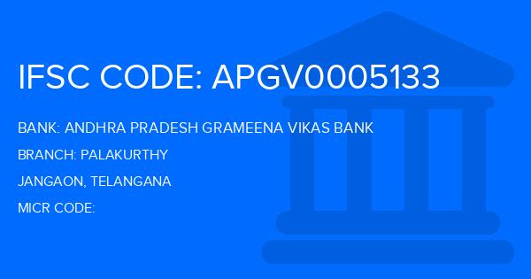 Andhra Pradesh Grameena Vikas Bank (APGVB) Palakurthy Branch IFSC Code
