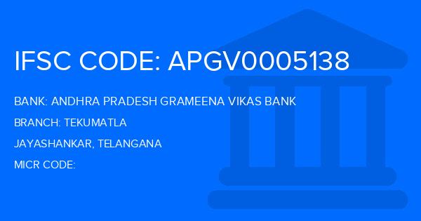 Andhra Pradesh Grameena Vikas Bank (APGVB) Tekumatla Branch IFSC Code