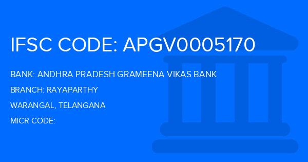 Andhra Pradesh Grameena Vikas Bank (APGVB) Rayaparthy Branch IFSC Code