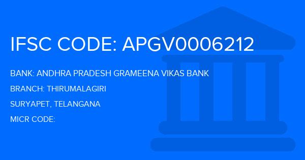 Andhra Pradesh Grameena Vikas Bank (APGVB) Thirumalagiri Branch IFSC Code