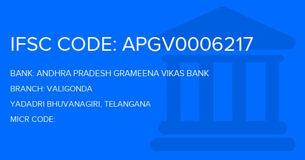 Andhra Pradesh Grameena Vikas Bank (APGVB) Valigonda Branch IFSC Code