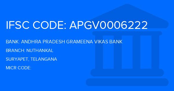 Andhra Pradesh Grameena Vikas Bank (APGVB) Nuthankal Branch IFSC Code