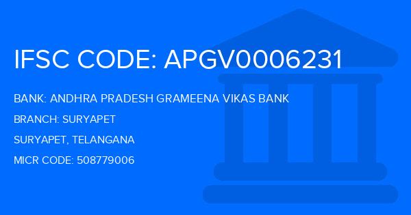 Andhra Pradesh Grameena Vikas Bank (APGVB) Suryapet Branch IFSC Code