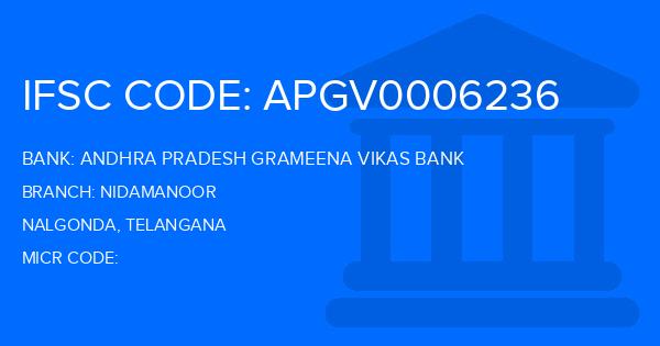Andhra Pradesh Grameena Vikas Bank (APGVB) Nidamanoor Branch IFSC Code