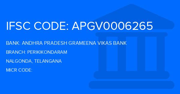 Andhra Pradesh Grameena Vikas Bank (APGVB) Perikikondaram Branch IFSC Code