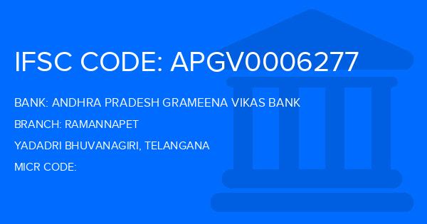 Andhra Pradesh Grameena Vikas Bank (APGVB) Ramannapet Branch IFSC Code