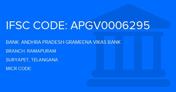 Andhra Pradesh Grameena Vikas Bank (APGVB) Ramapuram Branch IFSC Code