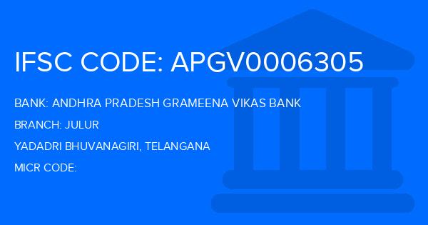 Andhra Pradesh Grameena Vikas Bank (APGVB) Julur Branch IFSC Code