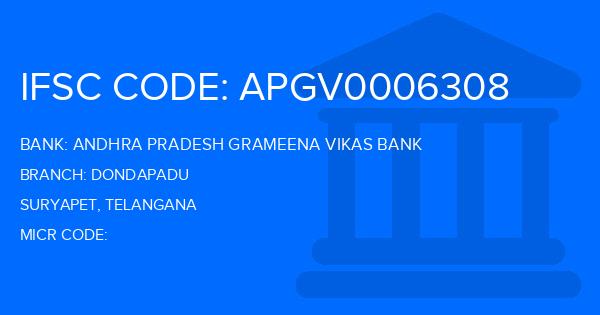 Andhra Pradesh Grameena Vikas Bank (APGVB) Dondapadu Branch IFSC Code