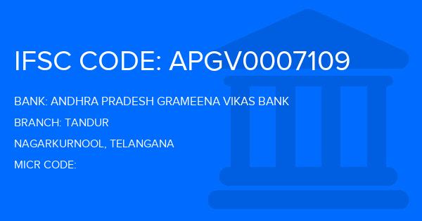 Andhra Pradesh Grameena Vikas Bank (APGVB) Tandur Branch IFSC Code