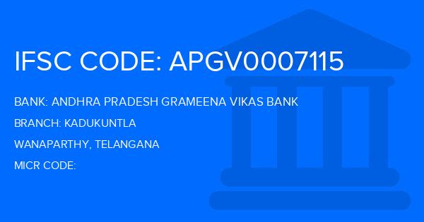 Andhra Pradesh Grameena Vikas Bank (APGVB) Kadukuntla Branch IFSC Code