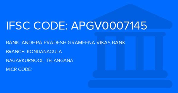 Andhra Pradesh Grameena Vikas Bank (APGVB) Kondanagula Branch IFSC Code