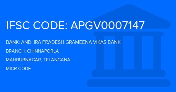 Andhra Pradesh Grameena Vikas Bank (APGVB) Chinnaporla Branch IFSC Code