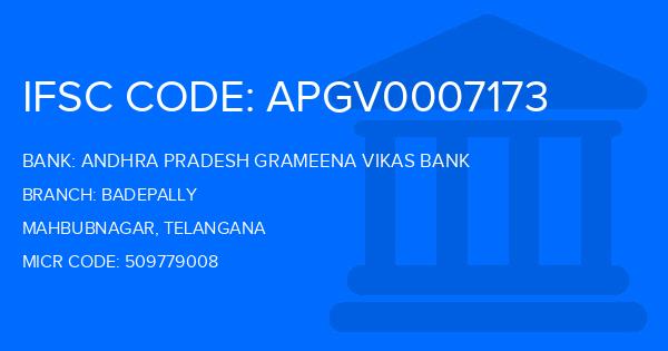Andhra Pradesh Grameena Vikas Bank (APGVB) Badepally Branch IFSC Code