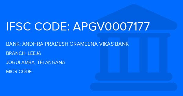 Andhra Pradesh Grameena Vikas Bank (APGVB) Leeja Branch IFSC Code
