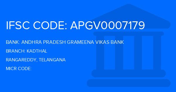 Andhra Pradesh Grameena Vikas Bank (APGVB) Kadthal Branch IFSC Code