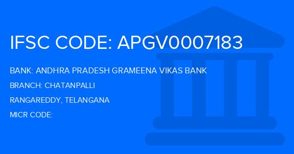 Andhra Pradesh Grameena Vikas Bank (APGVB) Chatanpalli Branch IFSC Code