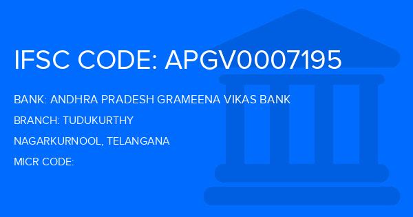 Andhra Pradesh Grameena Vikas Bank (APGVB) Tudukurthy Branch IFSC Code