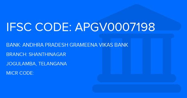 Andhra Pradesh Grameena Vikas Bank (APGVB) Shanthinagar Branch IFSC Code