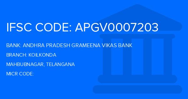 Andhra Pradesh Grameena Vikas Bank (APGVB) Koilkonda Branch IFSC Code