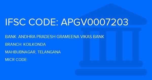 Andhra Pradesh Grameena Vikas Bank (APGVB) Koilkonda Branch IFSC Code