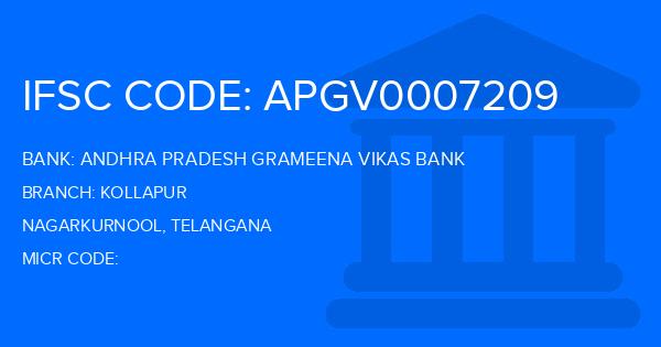 Andhra Pradesh Grameena Vikas Bank (APGVB) Kollapur Branch IFSC Code