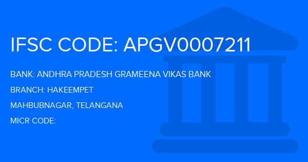 Andhra Pradesh Grameena Vikas Bank (APGVB) Hakeempet Branch IFSC Code