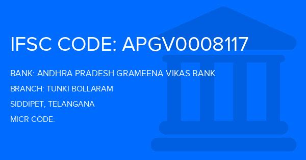 Andhra Pradesh Grameena Vikas Bank (APGVB) Tunki Bollaram Branch IFSC Code