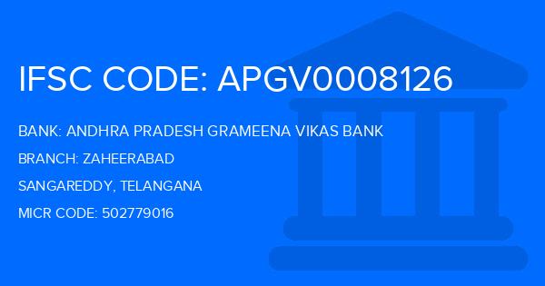 Andhra Pradesh Grameena Vikas Bank (APGVB) Zaheerabad Branch IFSC Code