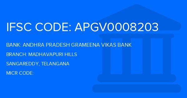 Andhra Pradesh Grameena Vikas Bank (APGVB) Madhavapuri Hills Branch IFSC Code